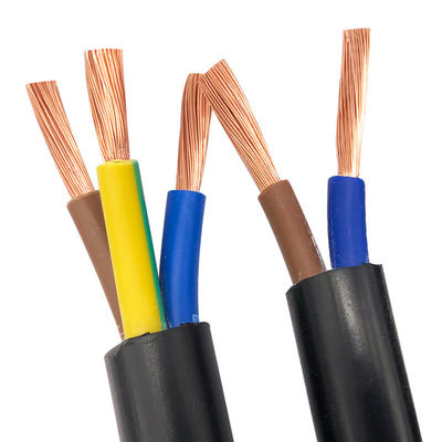 Isoliertes PVC 4-Kern 15mm 25mm 4mm 6mm Flexibles Kupferkern Stromkabel